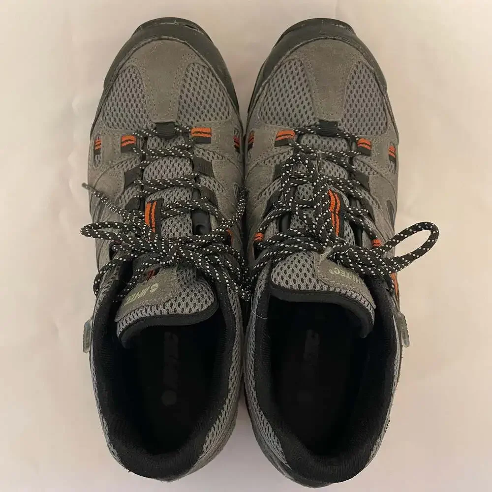 Hi-Tec Ozark Mid‎ Waterproof Hiking Boots Men's Size 9 Grey Orange DRI-TEC